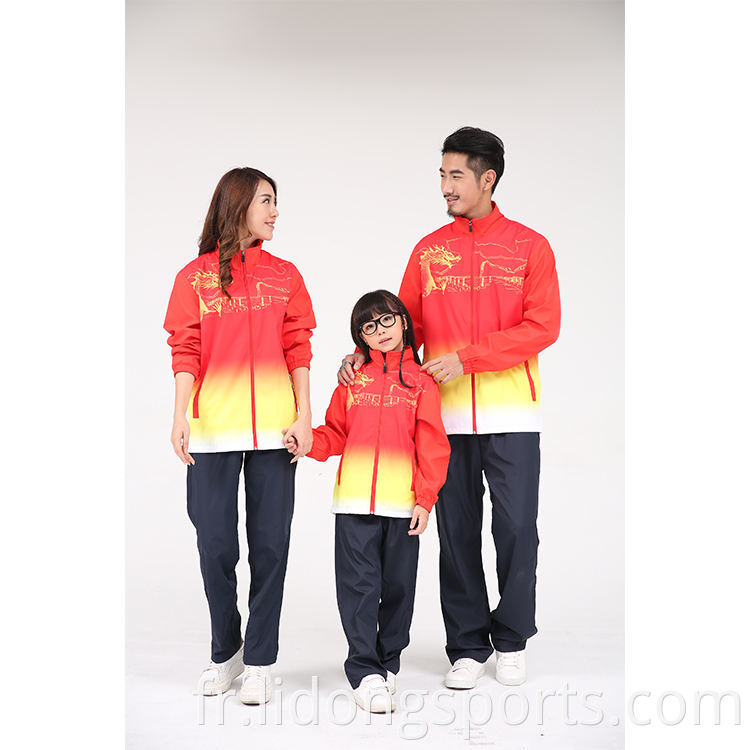 Lidong Wholesale Dernier design Tracksuit Custom Fashion Red and Blue Receiving Awards pour les gagnants